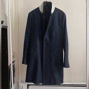 Ami Alexandre Mattiussi Classic Navy 2 Button Wool Coat
